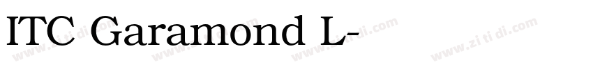 ITC Garamond L字体转换